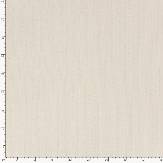 Pointelle tissu Unicolore Ivory