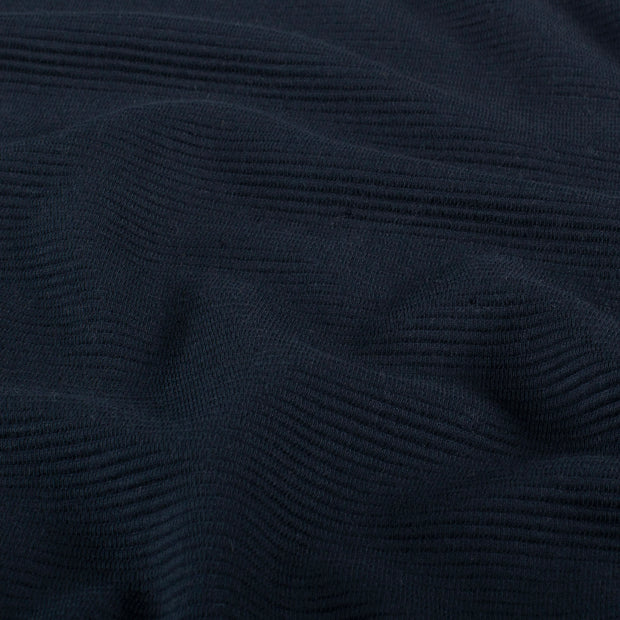 Ottoman jersey tissu Unicolore Bleu Marine