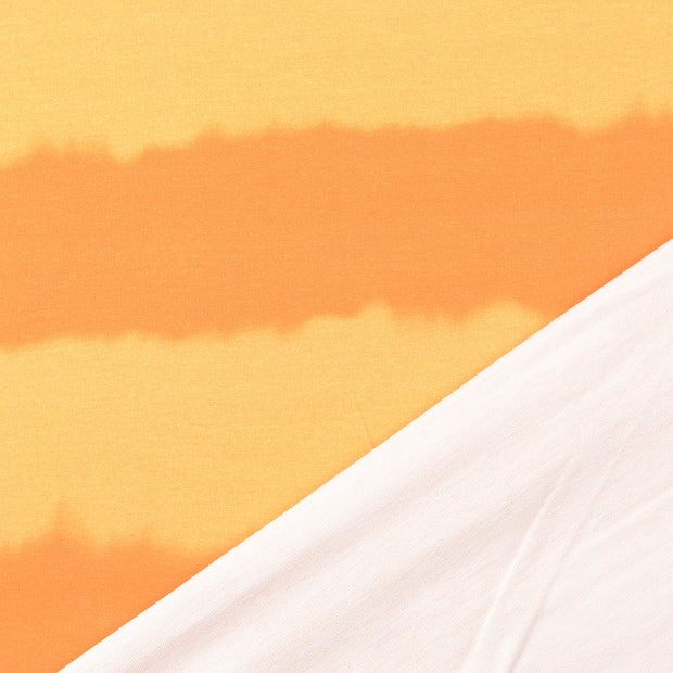 French Terry tissu orange imprimé numérique 