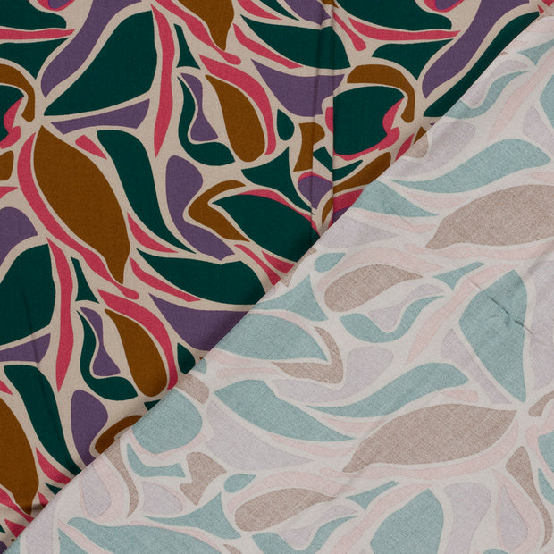 Satin tissu Abstrait imprimé 