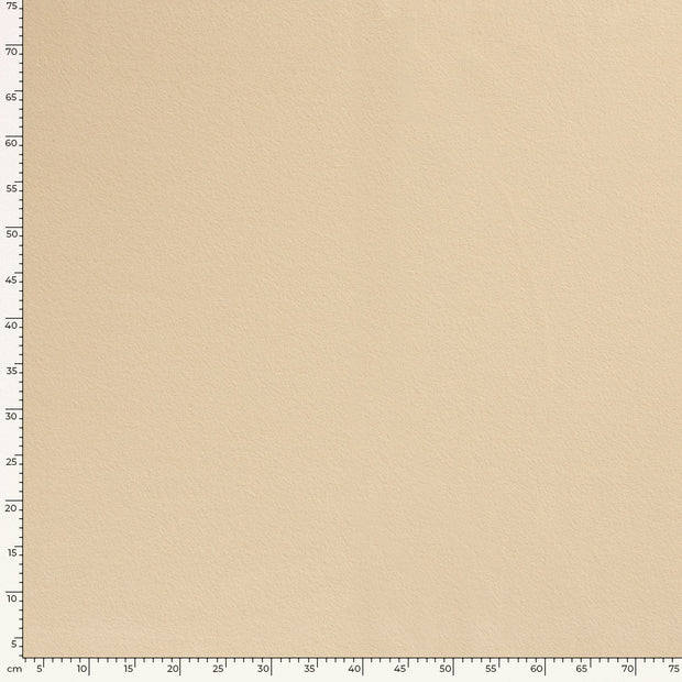 Baumwolle Fleece fabrik Uni Beige