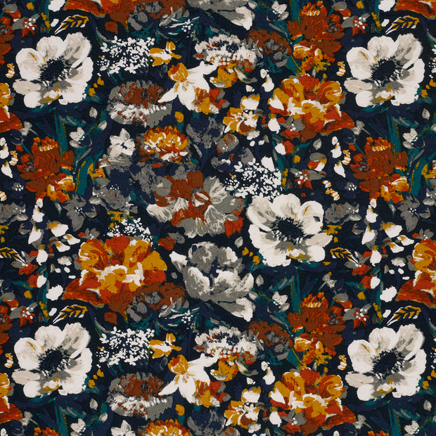Viscose Nylon Crepe fabric Navy 