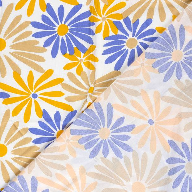 Bamboo Poplin fabric Flowers printed 