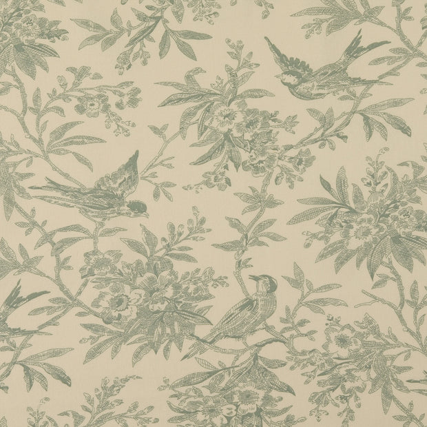 Cotton Poplin fabric Leaves Mint