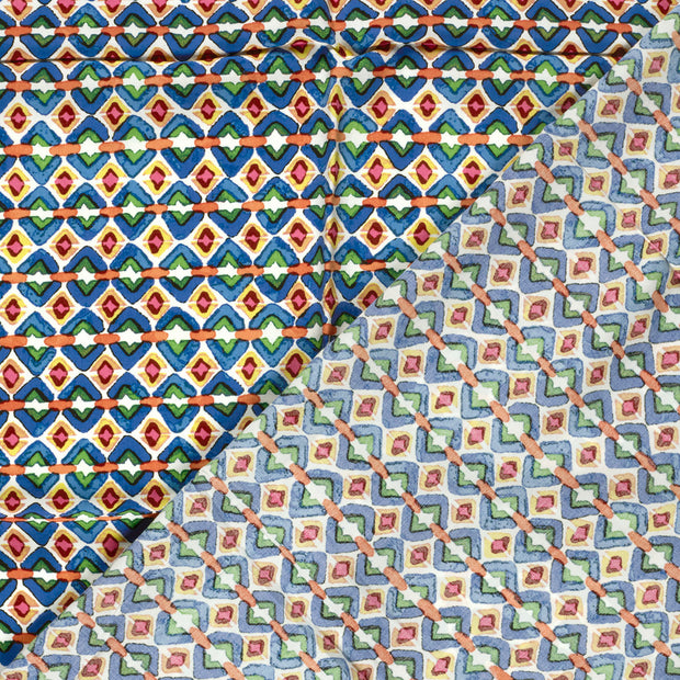 Viscose Poplin fabric Abstract printed 