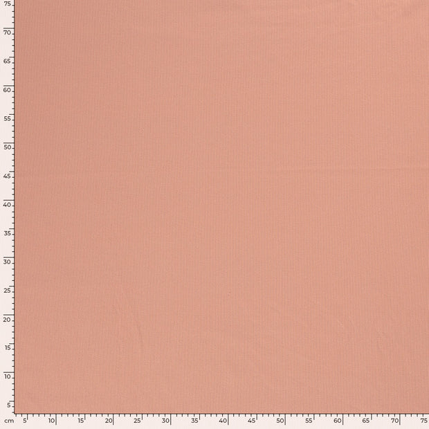 Rib Jersey fabrik Uni Coral