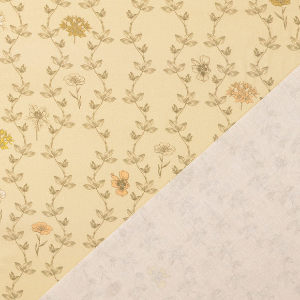 Cretonne tissu Beige imprimé numérique 