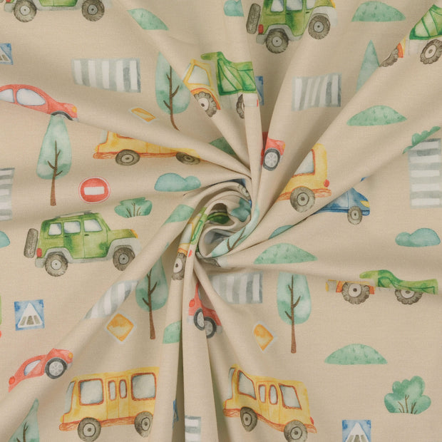 Cotton Jersey fabric Beige 