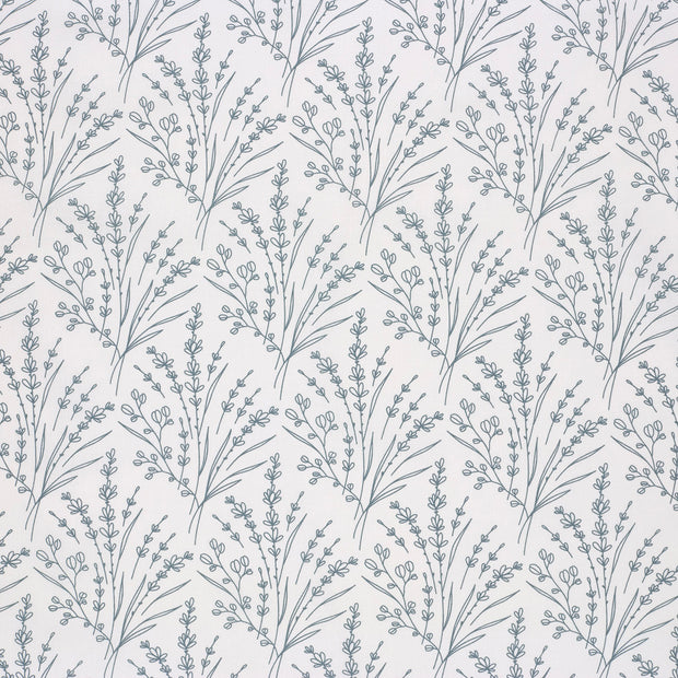 Popeline de Coton tissu Blanc cassé mat 