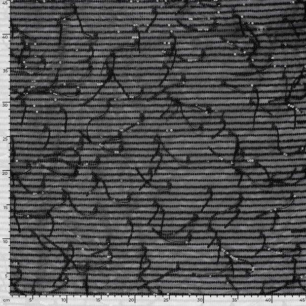 Maille tissu Unicolore Noir