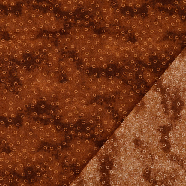Popeline de Coton tissu Marron 