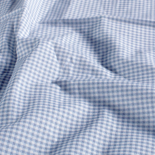 Cretonne fabric Checks Light Blue