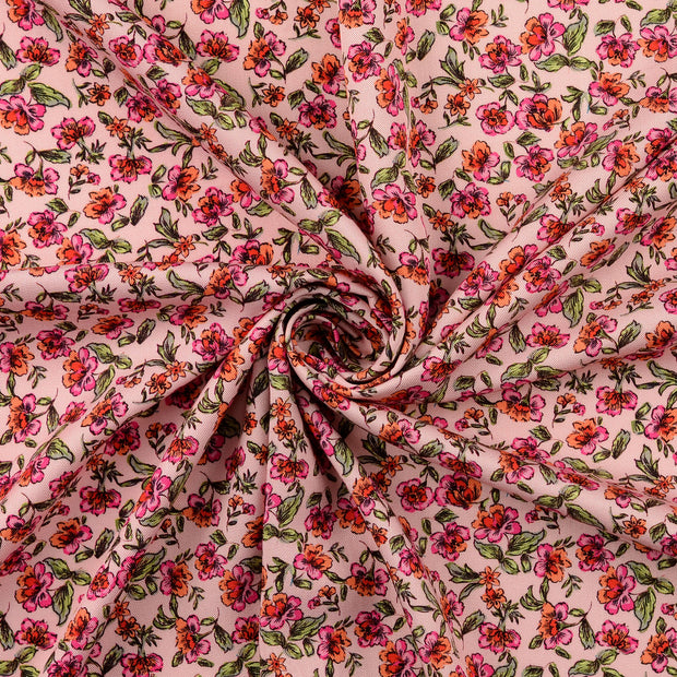 Sergé de Viscose tissu Rose clair 