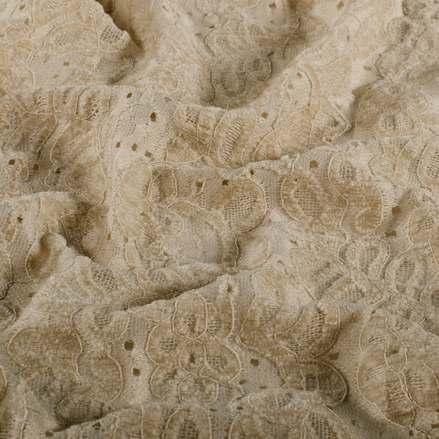 Chenille tissu Unicolore Beige