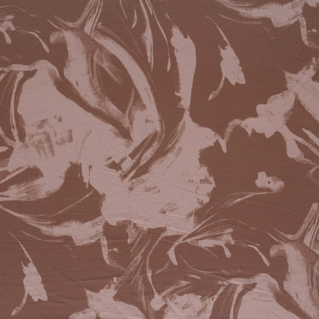Jersey de Viscose tissu Marron mat 