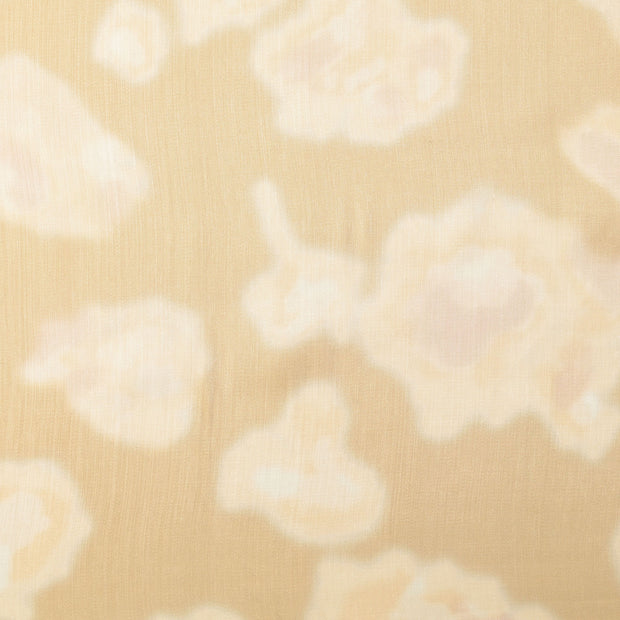 Viscose Satin tissu camouflage Beige