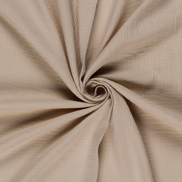 Double gaze très large tissu Beige 