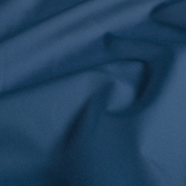 Cotton Poplin GOTS organic fabric Unicolour Steel Blue