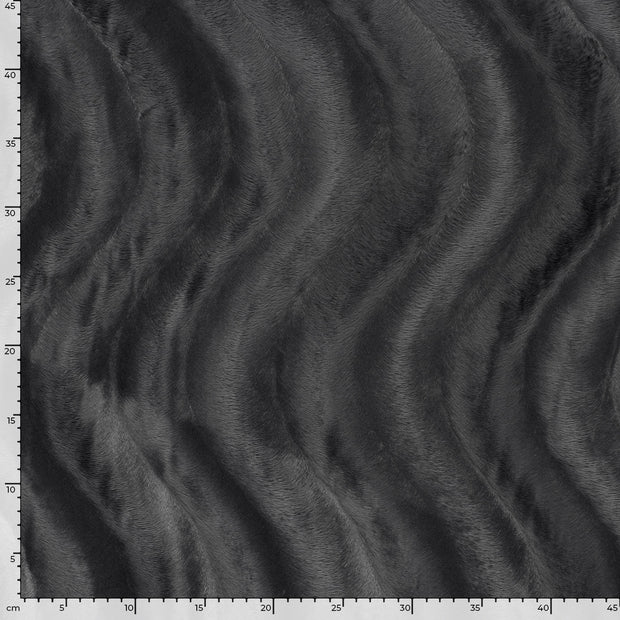 Velours tissu Unicolore Gris foncé