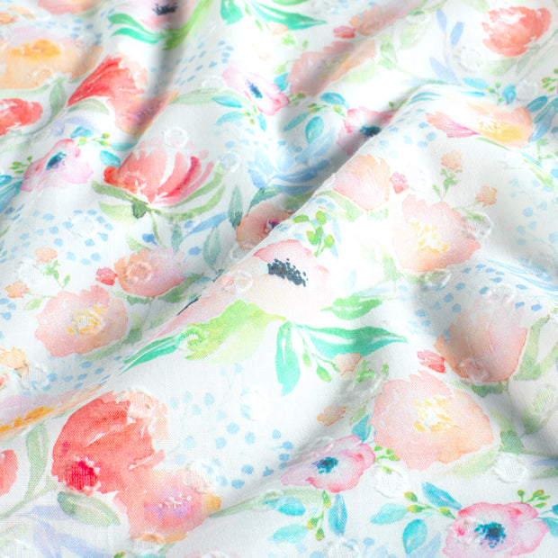 fabric Flowers Coral