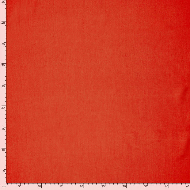 Bambou Poplin tissu Unicolore Rouge