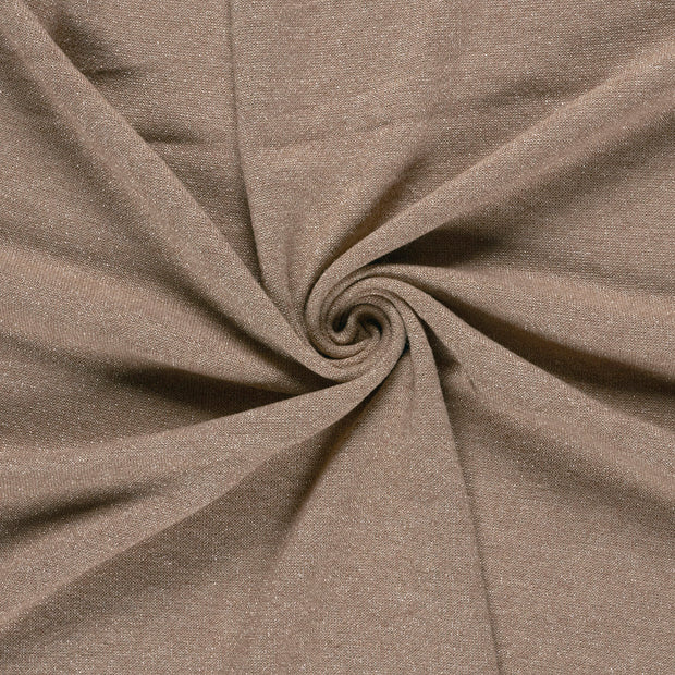 Heavy Knit fabric Brown Lurex 