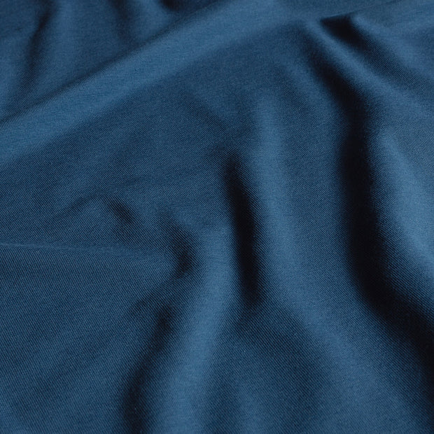 Cotton Jersey GOTS organic fabric Unicolour Steel Blue