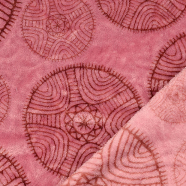 fleece fabric Mandala's printed 