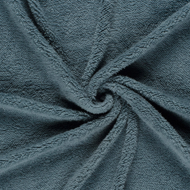 Sherpa Fleece fabrik Stahlblau 