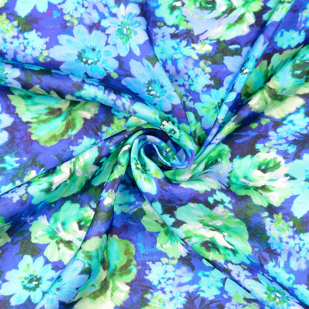 Satin fabrik Königsblau 