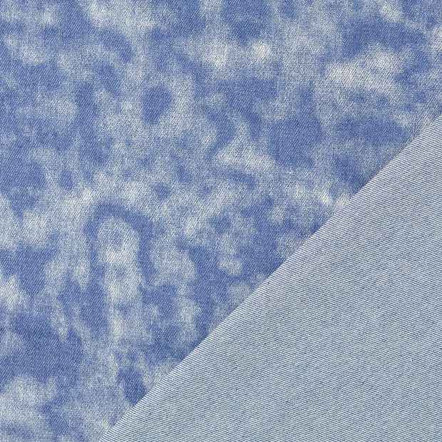 Denim fabric Indigo printed 