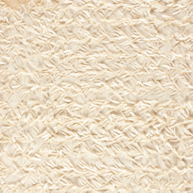 Maille tissu Blanc cassé transparent 