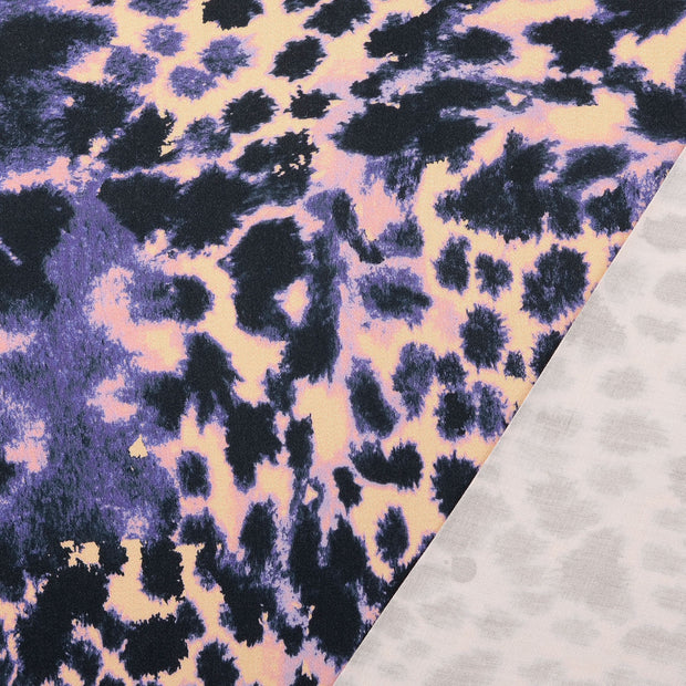 Viscose Satin tissu Lilas imprimé numérique 