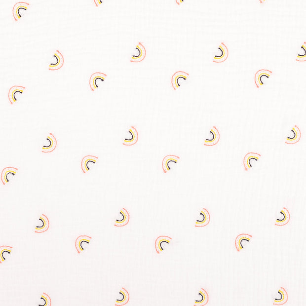 double gaze tissu arc-en-ciel 