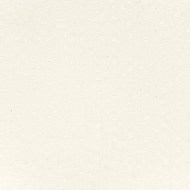 Popeline de Coton tissu Blanc cassé mat 