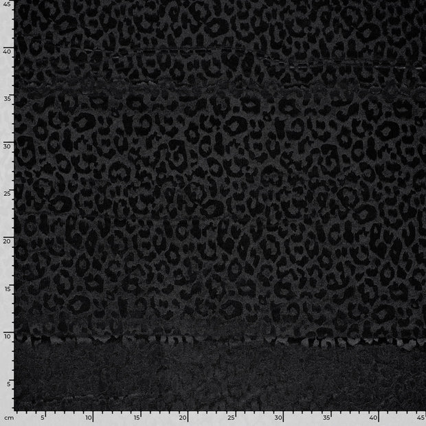Velvet fabric Unicolour Black