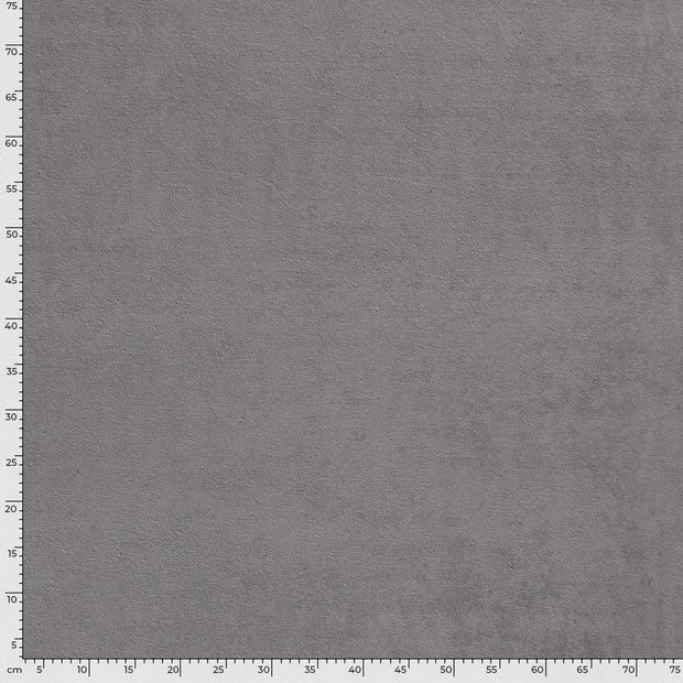 Frottee-Stretch fabrik Uni Grau