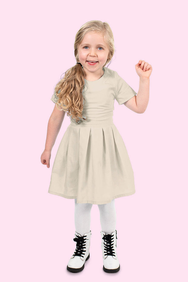 Bambus Poplin fabrik Uni Beige