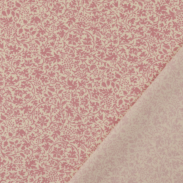 Cotton Poplin fabric Old Pink printed 