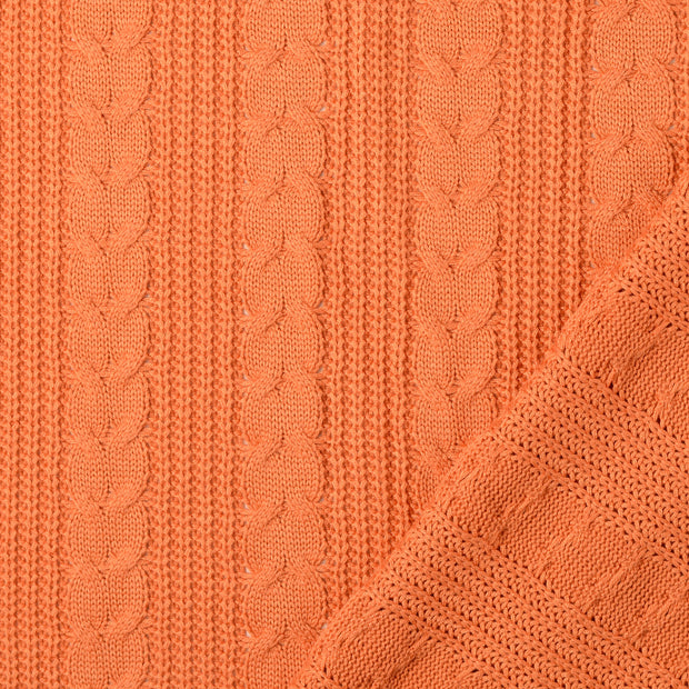 Heavy Knit tissu Abricot fil teint 
