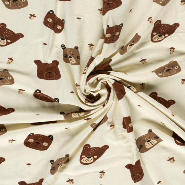 French Terry fabric Off White digital printed 