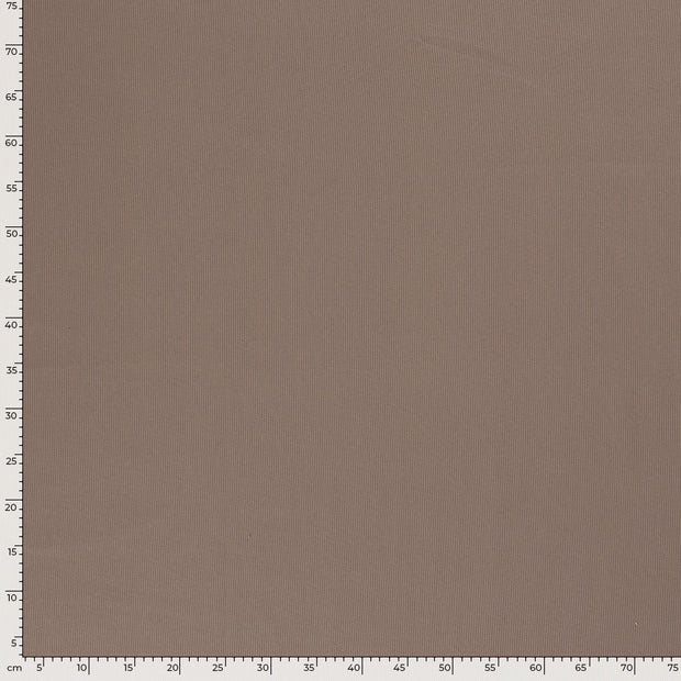 Rib Jersey fabric Unicolour Brown Taupe