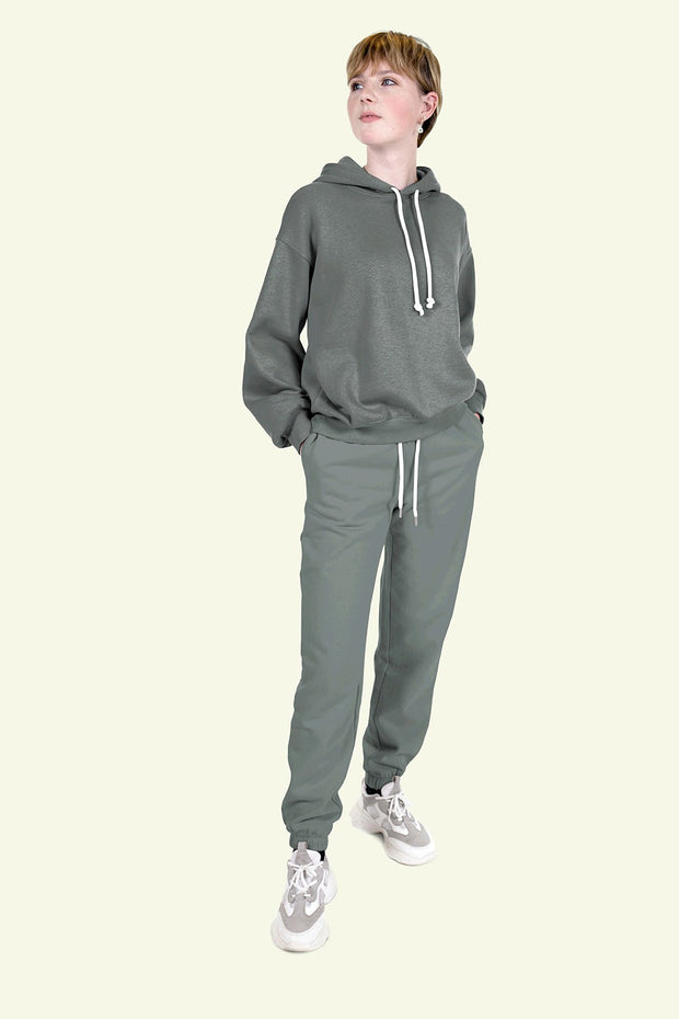 Jogging fabric Unicolour Steel Blue