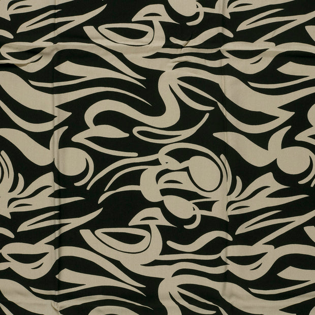 Sergé de Viscose tissu Noir mat 