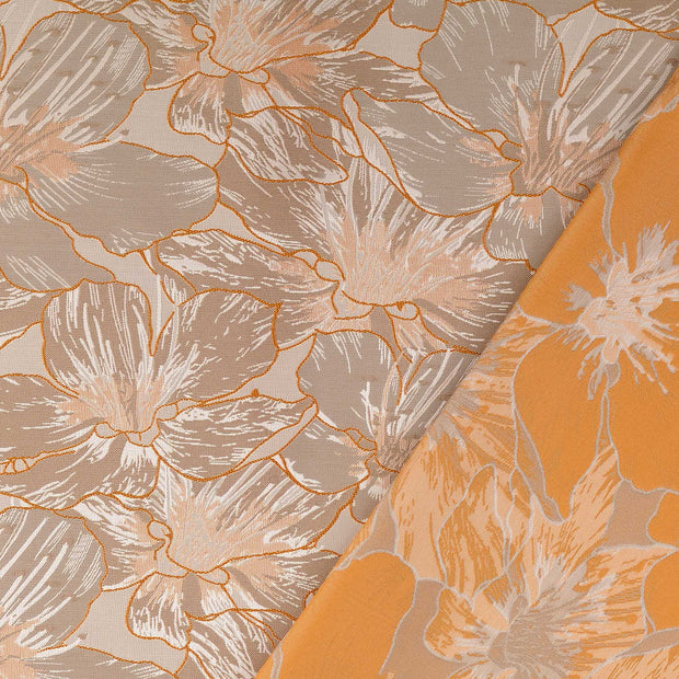 jacquard tissu Beige fil teint 