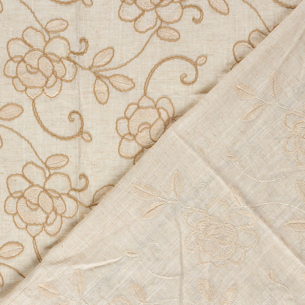  tissu fleurs brodé 