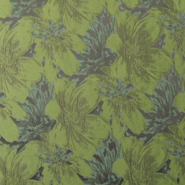 Jacquard fabrik Blumen Olivgrün