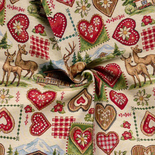 Gobelin tissu Beige jacquard 
