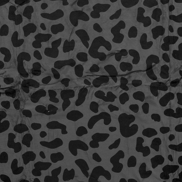 Nicky velours fabric Dark Grey soft 