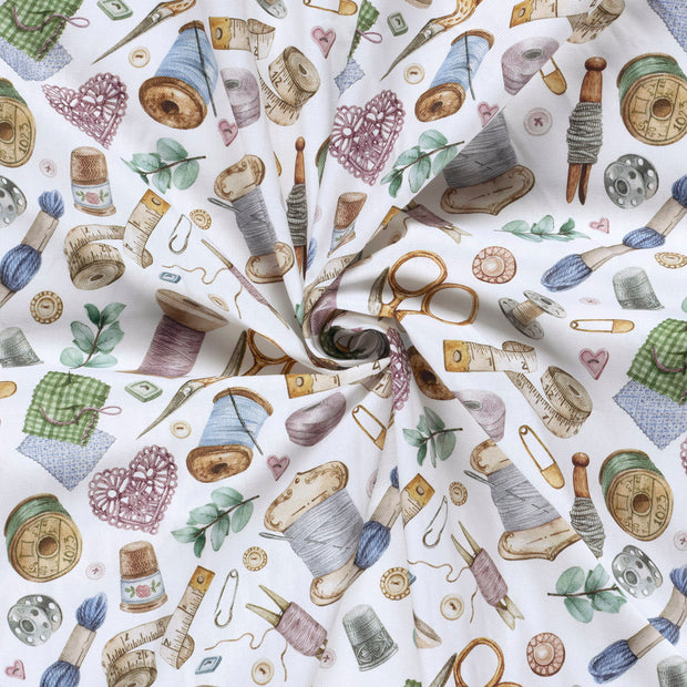 Panama fabric Multicolor digital printed 